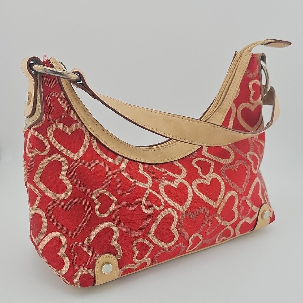 Elegant Red Heart Women's Shoulder Bag